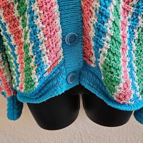 Zara Blogger's Favorite Striped Crocheted Cardigan - Picture 3 of 9